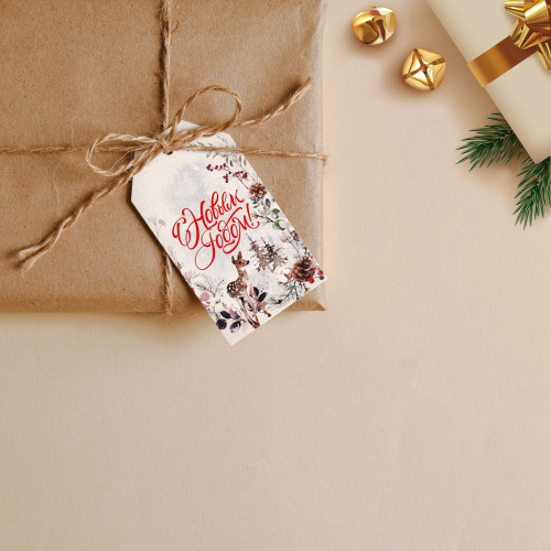 Открытка-шильдик на подарок «С Новым годом», 5×9 см по отличной цене