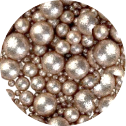 Драже рисовое "Блеск" белое золото, микс