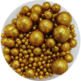 Драже рисовое "Блеск" золотой микс