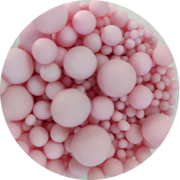 Драже зерновое рисовое матовое розовое микс