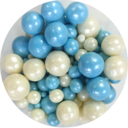 Драже зерновое "Жемчуг" бирюзовый/жемчуг