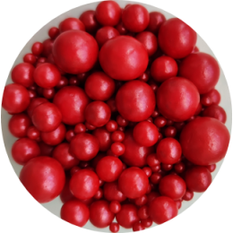 Драже зерновое "Жемчуг" красный микс