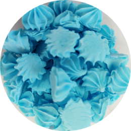 Сахарные фигурки «Мини-безе» голубые (25 гр)