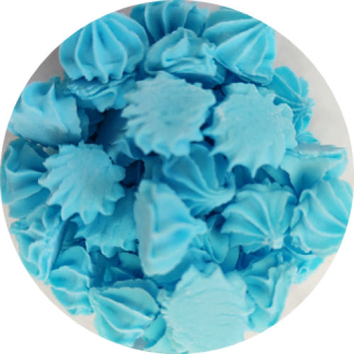 Сахарные фигурки «Мини-безе» голубые 