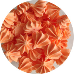 Сахарные фигурки «Мини-безе» оранжевые (25 гр)