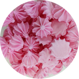 Сахарные фигурки «Мини-безе» розовые (25 гр)