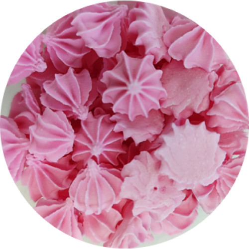 Сахарные фигурки «Мини-безе» розовые 