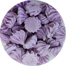 Сахарные фигурки «Мини-безе» сиреневые (25 гр)
