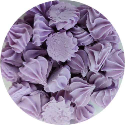 Сахарные фигурки «Мини-безе» сиреневые 