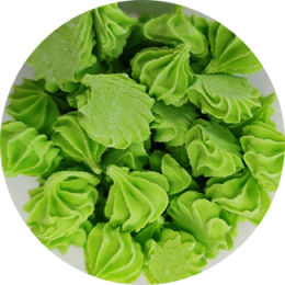 Сахарные фигурки «Мини-безе» зелёные (25 гр)