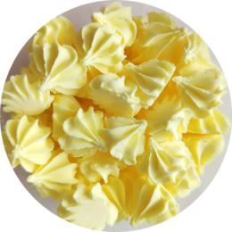 Сахарные фигурки «Мини-безе» жёлтые (25 гр)