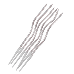 Свечи для торта "Серпантин" коктейльные, серебристые (6 шт)