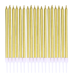 Свечи для торта прямые золото, 12 штук