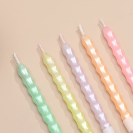 Свечи для торта «Праздничная волна», 6 шт., пастельные цвета