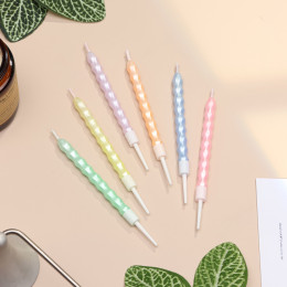 Свечи для торта «Праздничная волна», 6 шт., пастельные цвета