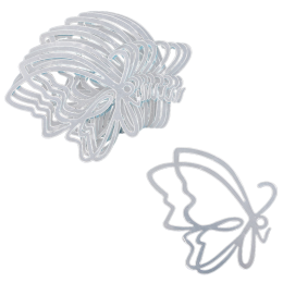 Набор топперов для украшения «Бабочки», серебро (5 шт)
