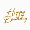 Топпер торцевой  "Happy birthday", золото