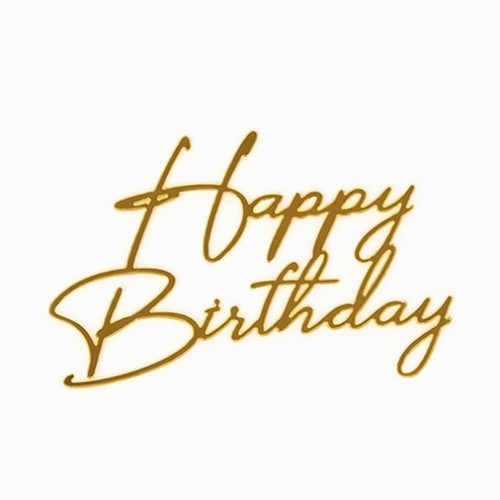 Топпер торцевой  "Happy birthday", золото