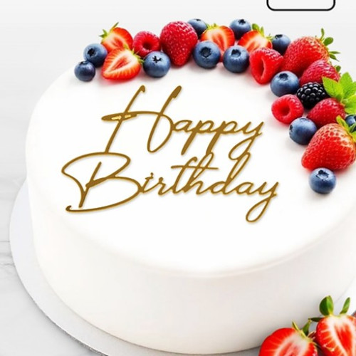 Топпер торцевой  "Happy birthday", золото