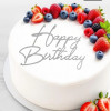 Топпер торцевой  "Happy birthday", серебро