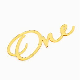 Топпер для торта "One", цвет золото