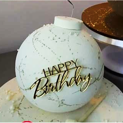 Топпер торцевой  "Happy birthday 1", золото