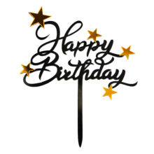 Топперы "С днем рождения" и "Happy Birthday"