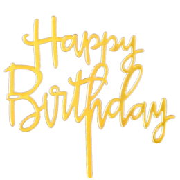 Топпер "Happy Birthday" золото