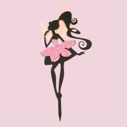 Топпер «Фея стоя с хвостом» с блестками