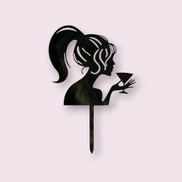 Топпер "Девушка с коктейлем"