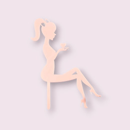 Топпер "Девушка с сердцем" розовый