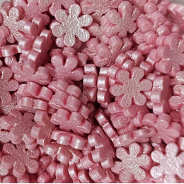Посыпка сахарная "Снежинки перламутровые розовые" (30 гр)