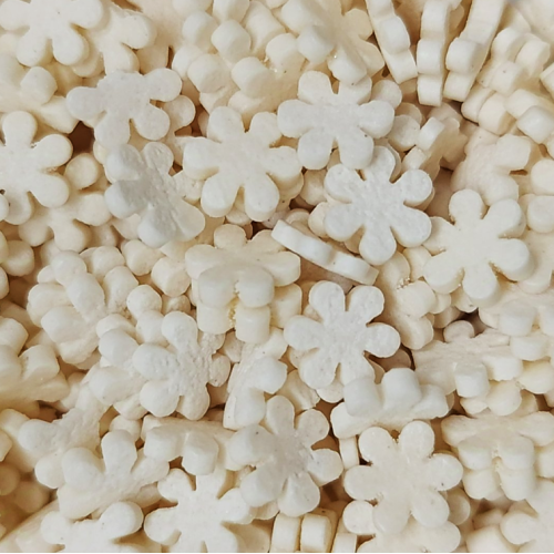 Посыпка сахарная "Снежинки перламутровые белые" (30 гр)