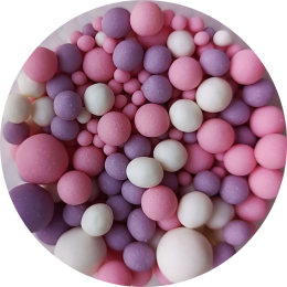 Драже зерновое рисовое матовое розовое-белое-фиолетовое