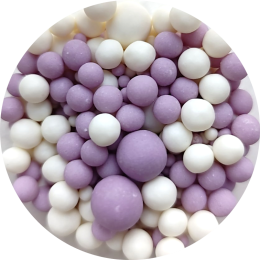 Драже зерновое рисовое матовое фиолетовое-белое