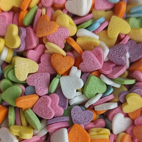 Посыпка сахарная "Сердечки разноцветные" (50 гр)