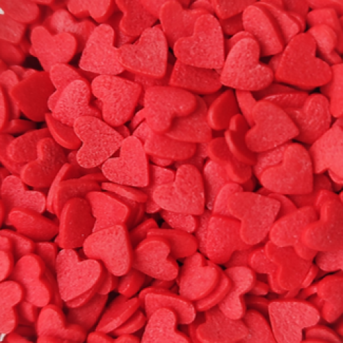 Посыпка сахарная "Сердечки красные мини" (50 гр)