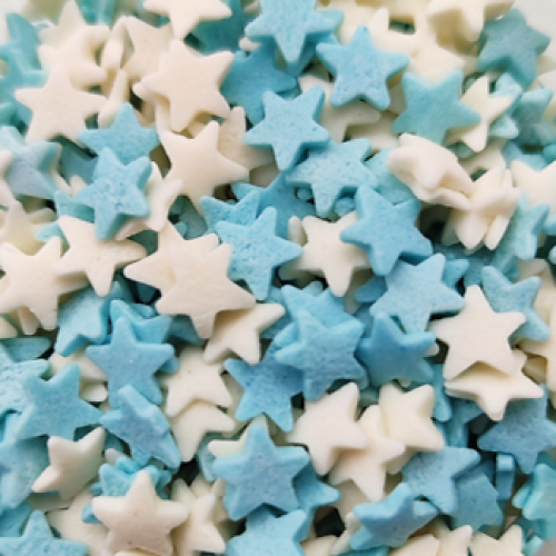 Посыпка сахарная "Звёзды бело-голубые мини" (50 гр)
