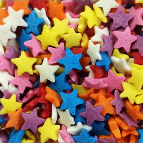 Посыпка сахарная "Звёзды разноцветные" (50 гр)