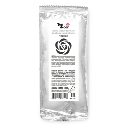 Мастика сахарная черная Top Decor, 100 гр