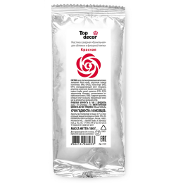 Мастика сахарная красная Top Decor, 100 гр