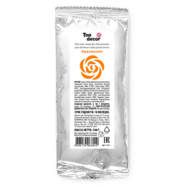 Мастика сахарная оранжевая Top Decor, 100 гр