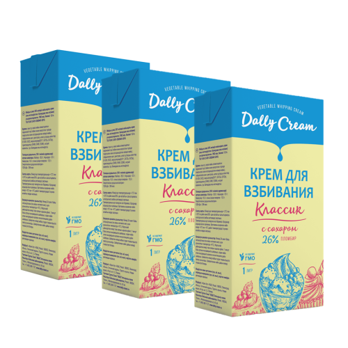 Крем на растительных маслах Dally Cream с ароматом ванили 26% - 1л по лучшей цене