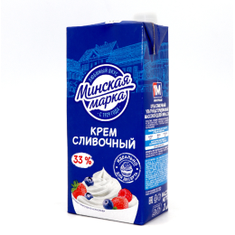 Крем сливочный ультрапастеризованный Минская Марка 33%, 200 г