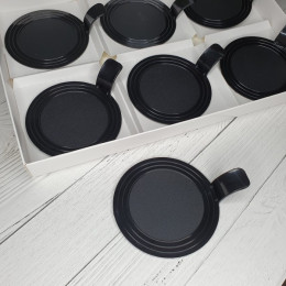 Подложка для пирожных пластиковая круглая с держателем