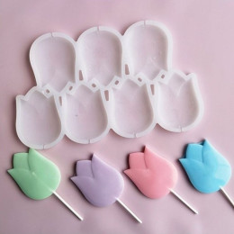 Форма для леденцов «Тюльпаны», 7 ячеек