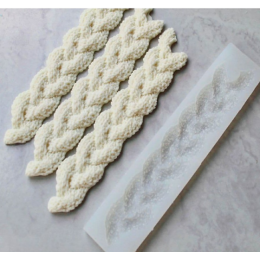 Силиконовый молд "Узор косичка"