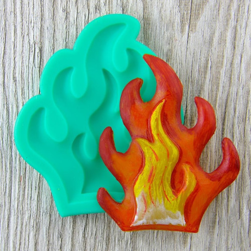 Силиконовый молд Огонь для кондитеров – идеальный выбор для создания объемных украшений из мастики и шоколада