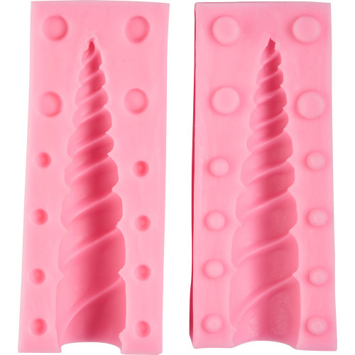 Молд силиконовый Рог единорога для кондитеров – идеальный инструмент для создания объёмных украшений из мастики и шоколада