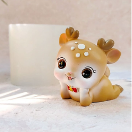 Молд силиконовый "Оленёнок с бантиком на шее" 